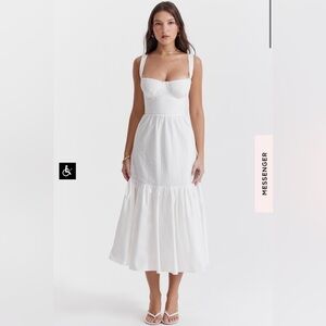 House of CB White Midi Dress